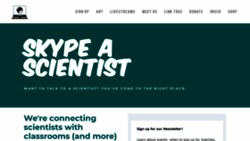 What Skypeascientist.com website looks like in 2024 