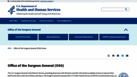 What Surgeongeneral.gov website looks like in 2024 