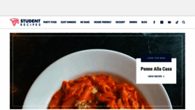 What Studentrecipes.com website looks like in 2024 