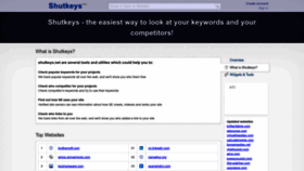 What Shutkeys.net website looks like in 2024 