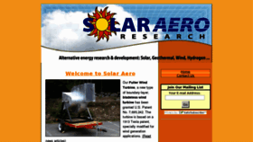 What Solaraero.org website looked like in 2011 (12 years ago)