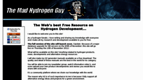 What The-mad-hydrogen-guy.com website looked like in 2011 (12 years ago)