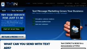 What Txtin.com website looked like in 2011 (12 years ago)