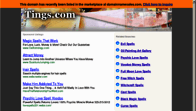 What Tings.com website looked like in 2011 (12 years ago)