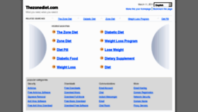 What Thezonediet.com website looked like in 2011 (13 years ago)