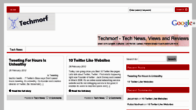 What Techmorf.com website looked like in 2012 (12 years ago)
