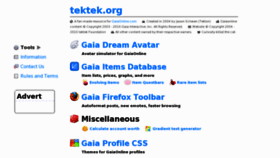 What Tektek.org website looked like in 2012 (12 years ago)