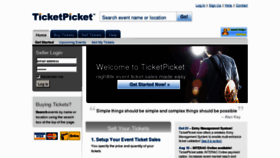 What Ticketpicket.com website looked like in 2012 (12 years ago)