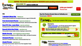What Techno-mobile.net website looked like in 2012 (12 years ago)