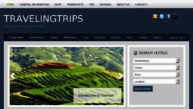 What Travelingtrips.com website looked like in 2012 (11 years ago)