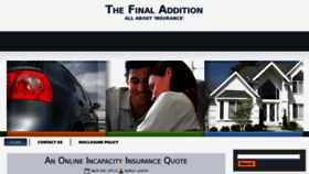 What Thefinaladdition.com website looked like in 2012 (11 years ago)