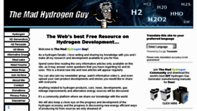 What The-mad-hydrogen-guy.com website looked like in 2012 (11 years ago)