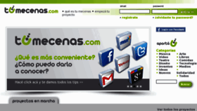 What Tumecenas.com website looked like in 2012 (11 years ago)