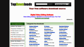 What Topdownloads.net website looked like in 2012 (11 years ago)
