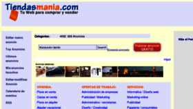 What Tiendasmania.com website looked like in 2012 (11 years ago)