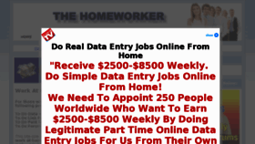What Thehomeworker.org website looked like in 2012 (11 years ago)