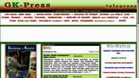 What Telepress.hu website looked like in 2012 (11 years ago)