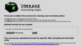 What Torra.ws website looked like in 2012 (11 years ago)