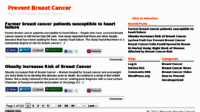 What Topreventbreastcancer.com website looked like in 2012 (11 years ago)