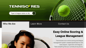 What Tenniscores.com website looked like in 2012 (11 years ago)