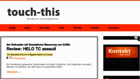 What Touch-this.de website looked like in 2012 (11 years ago)