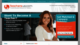 What Teachers.us.com website looked like in 2012 (11 years ago)