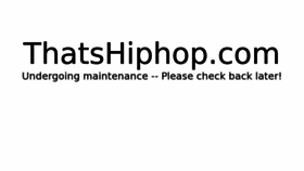 What Thatshiphop.com website looked like in 2012 (11 years ago)