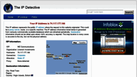 What Theipdetective.com website looked like in 2013 (11 years ago)