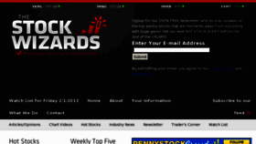 What Thestockwizards.net website looked like in 2013 (11 years ago)