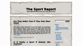 What Thesportreport.com website looked like in 2013 (11 years ago)