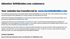 What Tafitibuilder.com website looked like in 2013 (11 years ago)