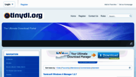 What Tinydl.org website looked like in 2013 (11 years ago)