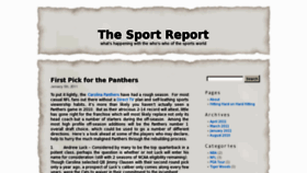 What Thesportreport.com website looked like in 2011 (13 years ago)