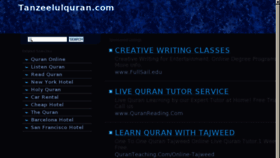 What Tanzeelulquran.com website looked like in 2013 (11 years ago)