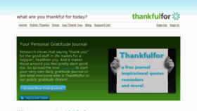 What Thankfulfor.com website looked like in 2013 (10 years ago)