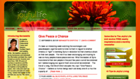 What Thejoyfullife.com website looked like in 2013 (10 years ago)