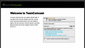 What Teamcomcast.com website looked like in 2013 (10 years ago)