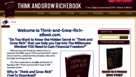 What Think-and-grow-rich-ebook.com website looked like in 2013 (10 years ago)