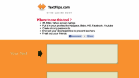 What Textflips.com website looked like in 2013 (10 years ago)