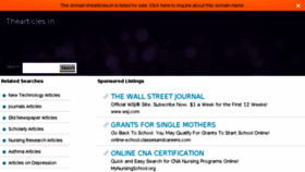 What Thearticles.in website looked like in 2013 (10 years ago)