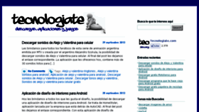 What Tecnologiate.com website looked like in 2013 (10 years ago)