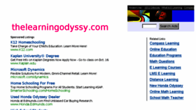What Thelearningodyssy.com website looked like in 2013 (10 years ago)
