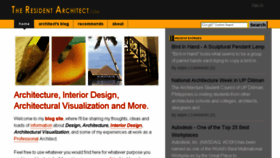 What Theresidentarchitect.com website looked like in 2013 (10 years ago)