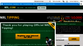 What Tipping.nrl.com website looked like in 2013 (10 years ago)