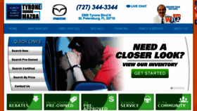 What Tyronesquaremazda.com website looked like in 2013 (10 years ago)