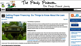 What Thefamilyfinances.com website looked like in 2013 (10 years ago)