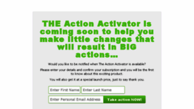 What Theactionactivator.com website looked like in 2014 (10 years ago)