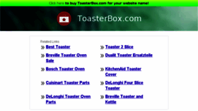 What Toasterbox.com website looked like in 2014 (10 years ago)