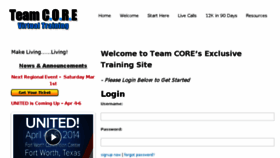 What Teamcore.org website looked like in 2014 (11 years ago)