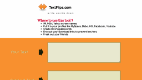 What Textflips.com website looked like in 2014 (10 years ago)